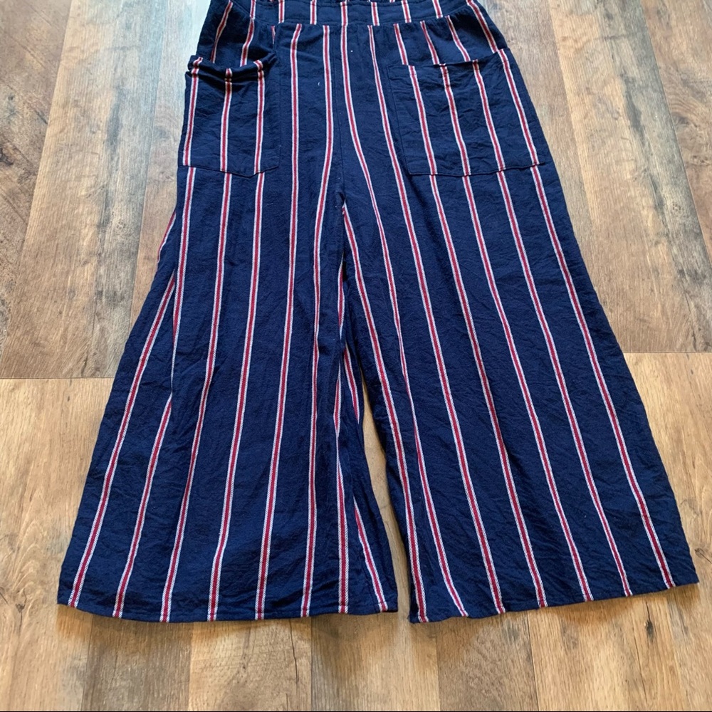 Universal Thread Stripe Linen Style Jumpsuit - image 2